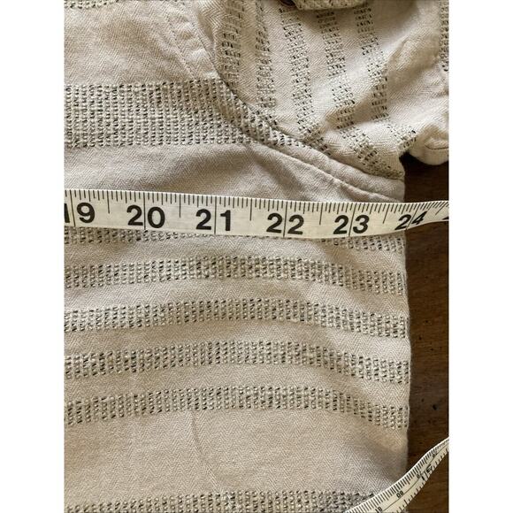 Ben Sherman Short Sleeve Shirt Mens L New Safari Tan Textured Stripe Coastal $99 - Picture 5 of 7